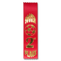 2"x8" 2nd Place Stock Event Ribbons (SOCCER) Lapels